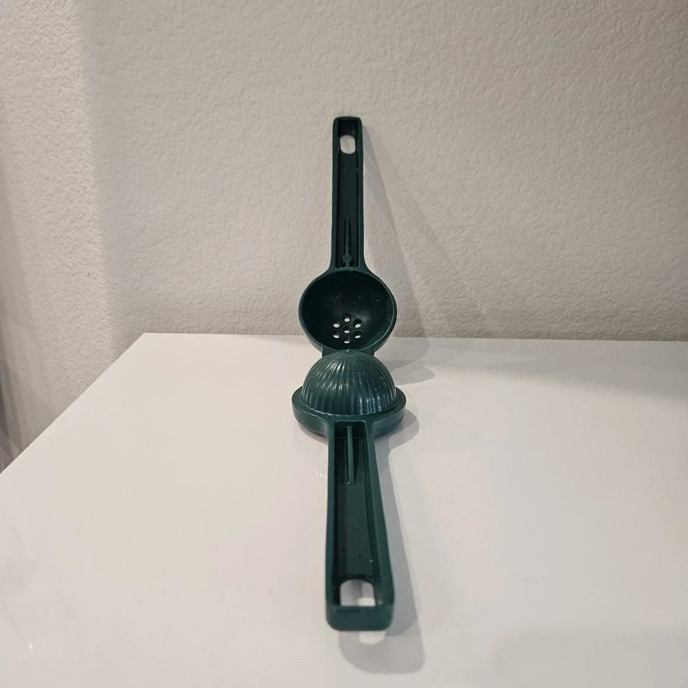 Vintage Dark Green Metaltex Lemon And Lime Squeezer